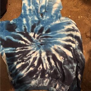 Blue Tie-Dye Hoodie